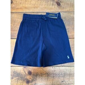 NWT Polo Ralph Lauren Boys Cotton Navy Blue Shorts Pockets Logo Size 8